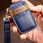 Hallmo Car Cowhide Leather Key Protective Cover Key Case for Land Rover Discovery 5 A Style, For Land Rover Discovery 5 A Style