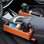 Car Multi-functional Console PU Leather Box Cup Holder Seat Gap Side Storage Box, Storage Box (Brown), Storage Box (Black), Storage Box (Beige)