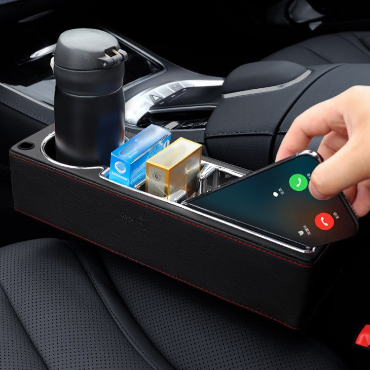 Car Multi-functional Console PU Leather Box Cup Holder Seat Gap Side Storage Box, Storage Box (Brown), Storage Box (Black), Storage Box (Beige)