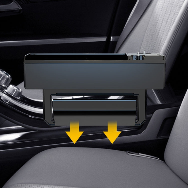 Micro USB + USB-C / Type-C + 8PIN Interface Car Multi-functional Cup Holder Seat Gap Side Storage Box, Micro USB + USB-C / Type-C + 8PIN