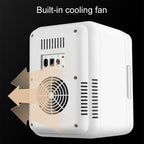 8L 37-48W Car / Home Mini Refrigerator, EU Plug, White, Pink, Blue