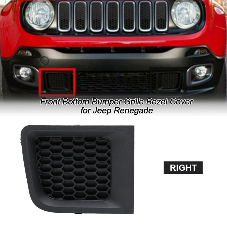 Car Right Front Bumper Lower Grille Bezel Cover for Jeep Renegade, Right