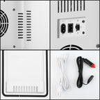 8L 37-48W Tempered Glass Panel Car / Home Mini Refrigerator US Plug, 8L US Plug(Gold), 8L US Plug(Silver)