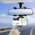 Car Rearview Mirror Mobile Phone Bracket Navigation Recorder Rotating Holder, Car Rearview Mirror Phone Bracket