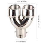 Universal Car Styling Stainless Steel Elbow Exhaust Tail Muffler Tip Pipe, Inside Diameter: 6cm, Elbow Inside Diameter: 6cm (Silver), Elbow Inside Diameter: 6cm (Grey), Elbow Inside Diameter: 6cm (Blue)