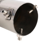 Universal Car Styling Stainless Steel Elbow Exhaust Tail Muffler Tip Pipe, Inside Diameter: 6cm, Elbow Inside Diameter: 6cm (Silver), Elbow Inside Diameter: 6cm (Grey), Elbow Inside Diameter: 6cm (Blue)