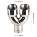 Universal Car Styling Stainless Steel Straight Exhaust Tail Muffler Tip Pipe, Inside Diameter: 6cm, Straight Inside Diameter: 6cm(Silver), Straight Inside Diameter: 6cm (Grey), Straight Inside Diameter: 6cm (Blue)