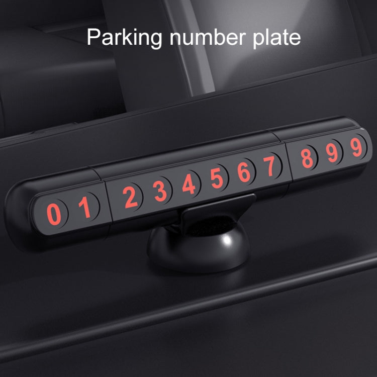 3R-2166 3 in 1 Multifunctional Car Parking Number Plate with Safety Hammer + Cutting Seat Belt, 3R-2166