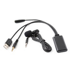 Car AUX Music + MIC Bluetooth Phone Cable, Cable Length: 1.5m, Car AUX Cable