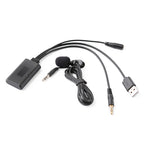 Car AUX Music + MIC Bluetooth Phone Cable, Cable Length: 1.5m, Car AUX Cable