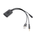 Car AUX Music + MIC Bluetooth Phone Cable, Cable Length: 1.5m, Car AUX Cable