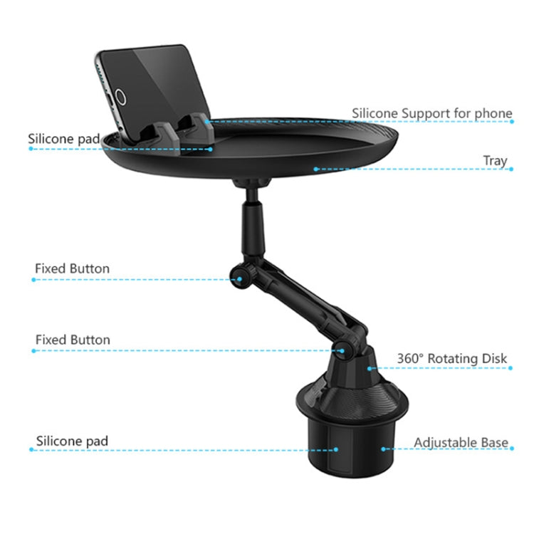 Car Water Cup Holder Multi-function Dining Table, Long Style, Long Style