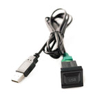 Car Center Console CD Reserved Position Modified 2.6x2.3cm USB Interface Conversion Cable Wiring Harness for Volkswagen / Audi / Skoda, Cable Length: 1m, 2.6x2.3cm, Cable Length: 1m