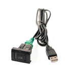 Car Center Console CD Reserved Position Modified 3.3 x 2.3cm USB Interface Conversion Cable  for Volkswagen / Audi / Skoda, Cable Length: 1m, 3.3 x 2.3cm, USB Cable Length: 1m