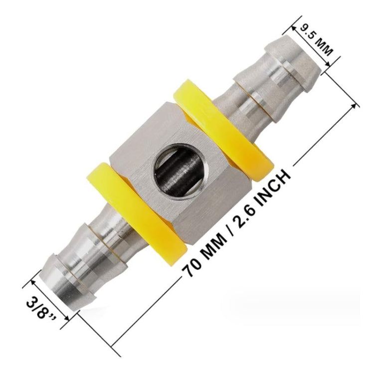 Motorcycle 3/8 inch Fuel Pipe Fuel Pressure Connector, 3/8 inch