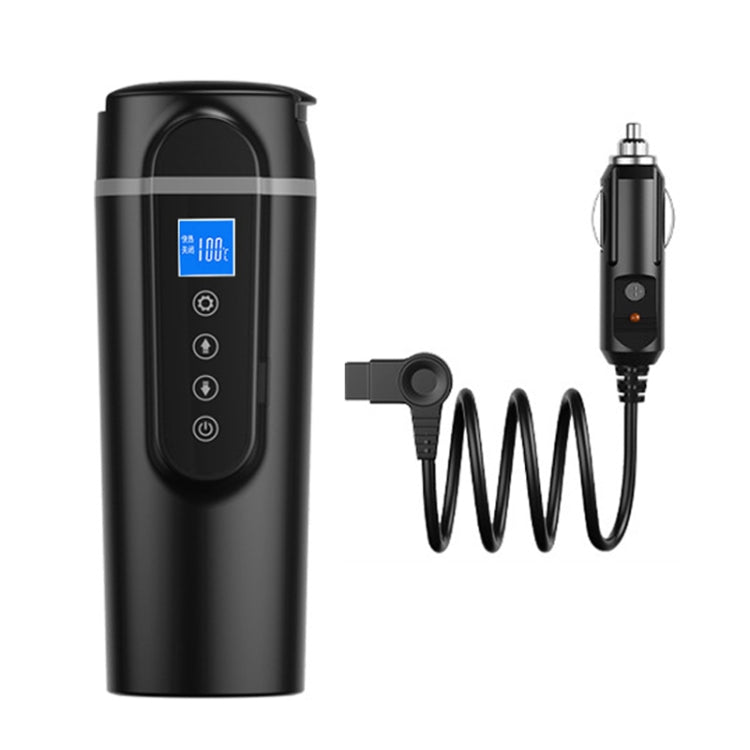 Car Heating Water Cup Large Display Smart Stainless Steel Electric Kettle, Large Display (Black), Large Display (White)