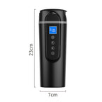 Car Heating Water Cup Large Display Smart Stainless Steel Electric Kettle, Large Display (Black), Large Display (White)