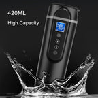 Car Heating Water Cup Large Display Smart Stainless Steel Electric Kettle, Large Display (Black), Large Display (White)