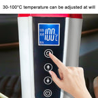 Car Heating Water Cup Large Display Smart Stainless Steel Electric Kettle, Large Display (Black), Large Display (White)