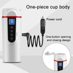 Car Heating Water Cup Large Display Smart Stainless Steel Electric Kettle, Large Display (Black), Large Display (White)