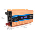 Carmaer 24V to 220V 1200W Car Multi-function Double Digital Display Inverter Household Power Converter, 24V to 220V 1200W