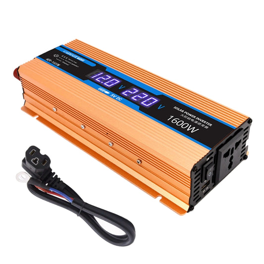 Carmaer 48V to 220V 1600W Car Multi-function Double Digital Display Inverter Household Power Converter, 48V to 220V 1600W