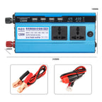 Carmaer 24V to 220V 1200W Double Cigarette Lighter Car Double Digital Display Inverter Household Power Converter, 24V to 220V 1200W