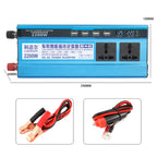 Carmaer 12V to 220V 2200W Three Socket Car Double Digital Display Inverter Household Power Converter, 12V to 220V 2200W