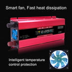 Carmaer Universal 48V to 220V 500W Car LCD Display Inverter Household Power Converter, Universal 48V to 220V 500W
