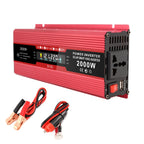 Carmaer US Plug 12V to 110V 2000W Car LCD Display Inverter Household Power Converter, US Plug 12V to 110V 2000W