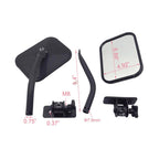 SF-JP-003 Pair  Car Side Door Rearview Mirror Adjustable Shape Angle Lens Blind Spot Exterior Mirror for Jeep Wrangler, SF-JP-003