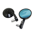 SF-158 Motorcycle Round Blue Glass Adjustable Rearview Mirror Handle Reflective Mirror, SF-158