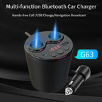 G63 Car Multi-function Bluetooth Charger Cup Support USB Charging / Navigation Broadcast, without Remote Control, without Remote Control