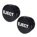 2 PCS Car / Motorcycle EJECT Letter Metal Cigarette Lighter Dust Cover, EJECT (Black), EJECT (Red)