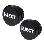 2 PCS Car / Motorcycle EJECT Letter Metal Cigarette Lighter Dust Cover, EJECT (Black), EJECT (Red)