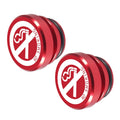 2 PCS Car / Motorcycle NO SMOKING Letter Metal Cigarette Lighter Dust Cover, NO SMOKING