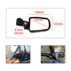 Pair All-terrain Vehicles Wide Field View 2.0 inch Rearview Mirror Side Reflector Mirror for UTV / ATV, UTV-23 2.0 inch
