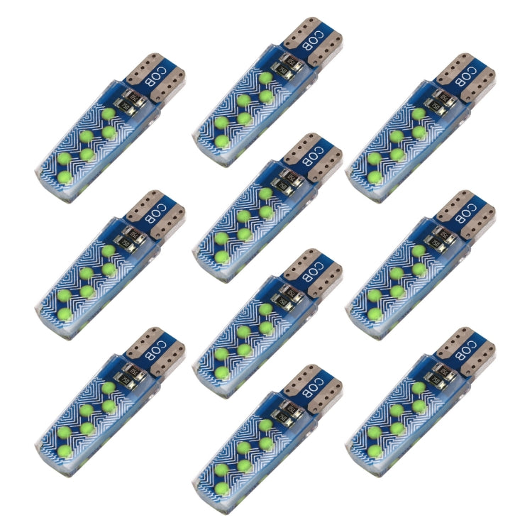 10 PCS T10 DC12V / 1.2W Car Clearance Light 12LEDs COB Lamp Beads, 12LEDs COB (Yellow Light), 12LEDs COB (Ice Blue Light), 12LEDs COB (Blue Light), 12LEDs COB (Pink Light), 12LEDs COB (Green Light), 12LEDs COB (Red Light), 12LEDs COB (White Light)