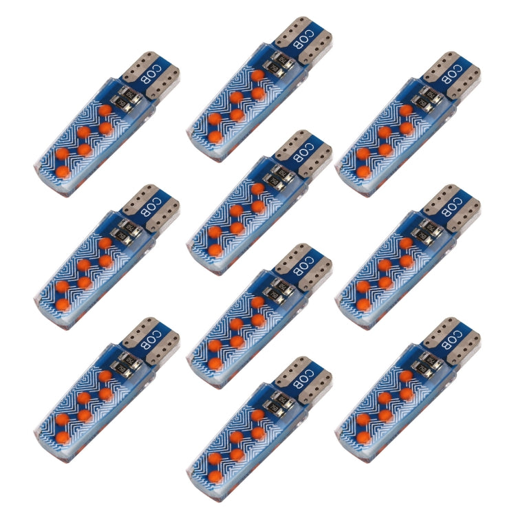 10 PCS T10 DC12V / 1.2W Car Clearance Light 12LEDs COB Lamp Beads, 12LEDs COB (Yellow Light), 12LEDs COB (Ice Blue Light), 12LEDs COB (Blue Light), 12LEDs COB (Pink Light), 12LEDs COB (Green Light), 12LEDs COB (Red Light), 12LEDs COB (White Light)