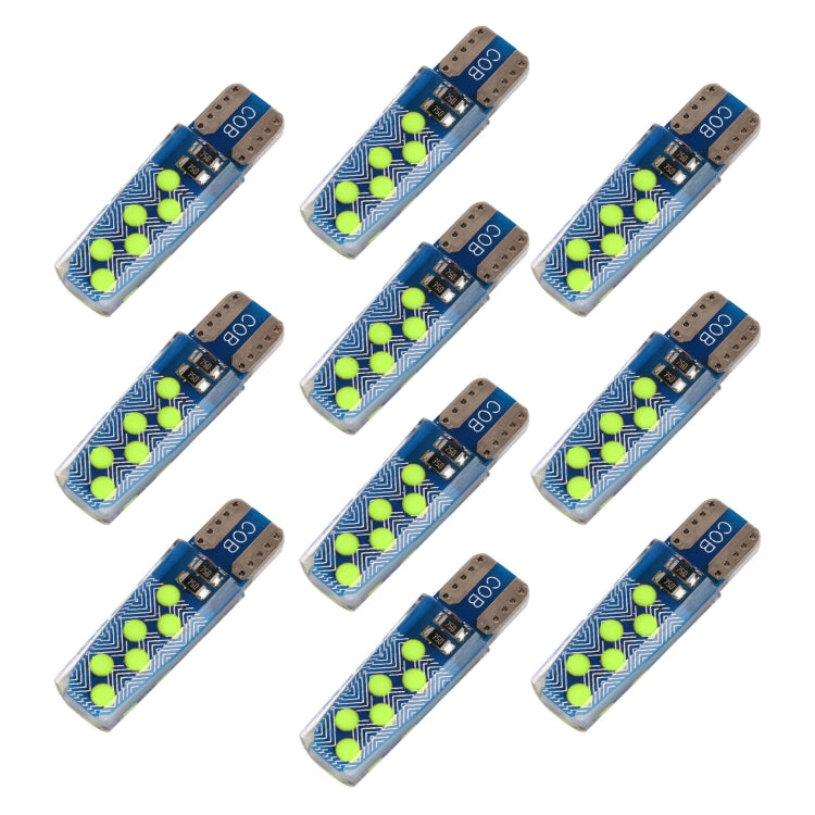 10 PCS T10 DC12V / 1.2W Car Clearance Light 12LEDs COB Lamp Beads, 12LEDs COB (Yellow Light), 12LEDs COB (Ice Blue Light), 12LEDs COB (Blue Light), 12LEDs COB (Pink Light), 12LEDs COB (Green Light), 12LEDs COB (Red Light), 12LEDs COB (White Light)