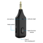 A60 3 in 1 Car Bluetooth Receiver Transmitter 3.5AUX Hands-free Call, A60