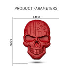 Three-dimensional Devil Skull Metal Plating Car Sticker, Black, Gun Metal, Plating Bronze, Red, Silver