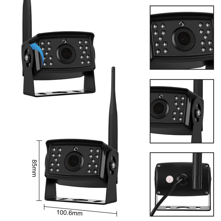 PZ710-W 7 inch Car Digital Wireless Rear-view Split-screen Monitor Single Record, PZ710-W Single Record