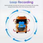 PZ710-W 7 inch Car Digital Wireless Rear-view Split-screen Monitor Single Record, PZ710-W Single Record
