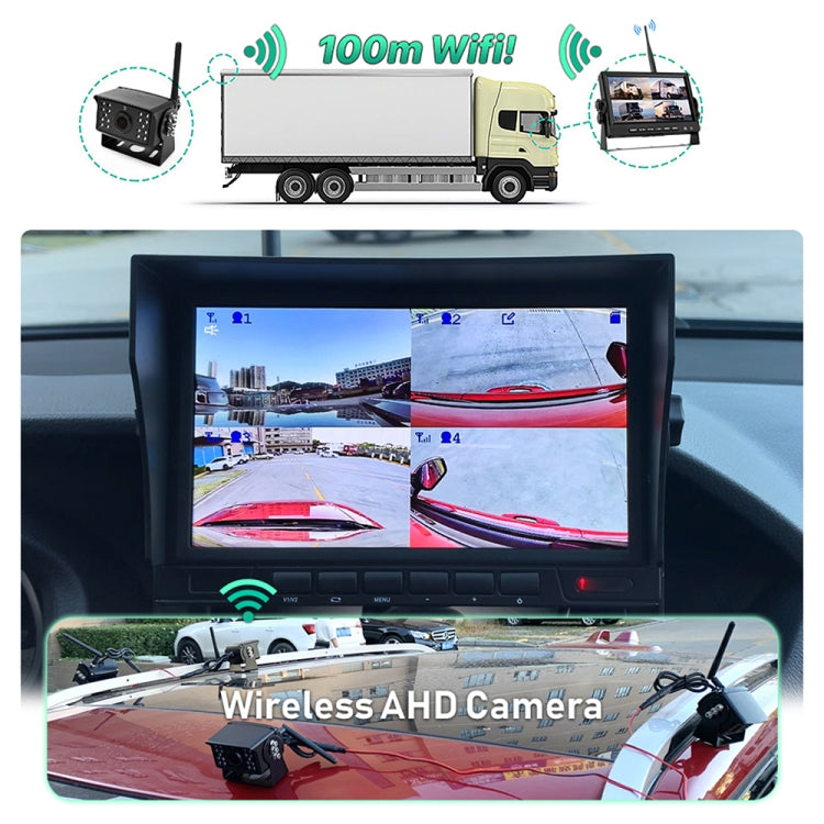 PZ710-W 7 inch Car Digital Wireless Rear-view Split-screen Monitor Dual Record, PZ710-W Dual Record