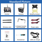PZ710-W 7 inch Car Digital Wireless Rear-view Split-screen Monitor Dual Record, PZ710-W Dual Record