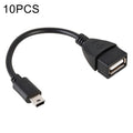 10 PCS Car OTG Head to USB Cable, Cable Length: 10cm, 10cm