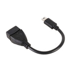 10 PCS Car OTG Head to USB Cable, Cable Length: 10cm, 10cm