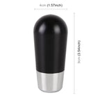 Universal Car Small Ellipsoid Resin + Carbon Fiber Metal Gear Shift Knob, Small Ellipsoid (Black), Small Ellipsoid (White)