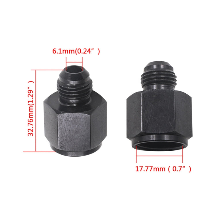 2pcs Car Oil Cooler Conversion Reducing Joint AN8 Female to AN6 Male Conversion Screw, AN8 Female to AN6